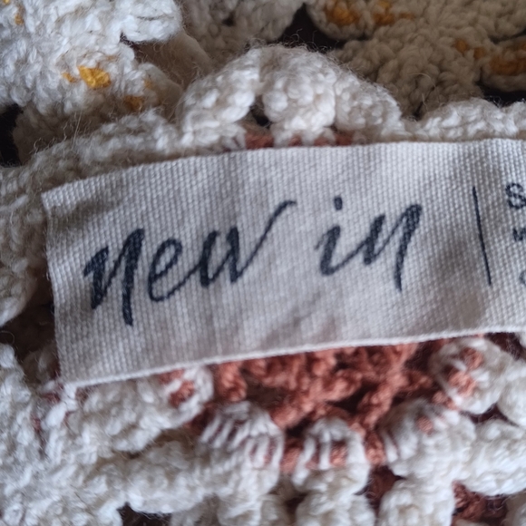 New In Women Size S/m Crochet Floral Women Top - White, Yellow, Brown - Picture 2 of 11